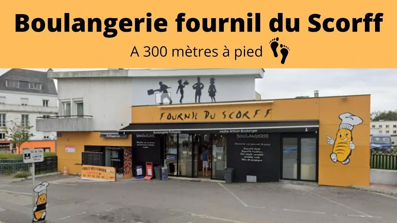 Lorient - L'Escapade - Lit Queen Size - Proche Centre Et Gare - Internet Haut Debit Fibre 0*,  France